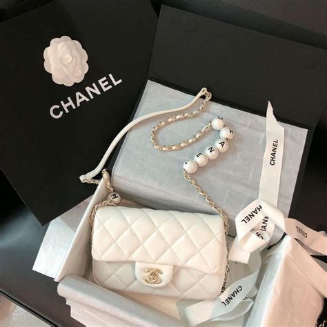 chanel cf mini white